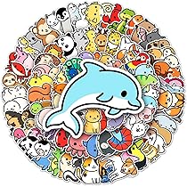 アニマルステッカー　1枚 Amazon.co.jp: 【100枚セット】かわいい アニマルステッカーセット